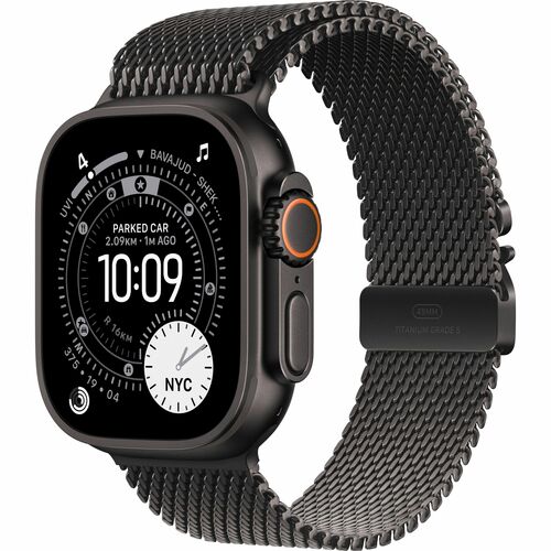 Apple Watch Ultra 3 Smart Watch - 4.90 cm (1.93") Case Height - 4.40 cm (1.73") Case Width - Black Case Color - Black Band