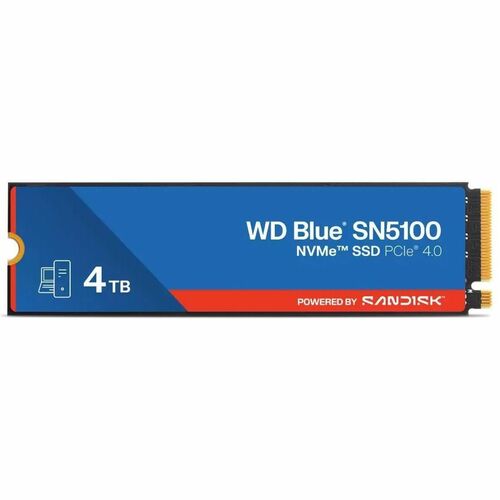 WD Blue SN5100 WDS400T5B0E-00CPE0 4 TB Solid State Drive - M.2 2280 Internal - PCI Express NVMe (PCI Express NVMe 4.0) - 1