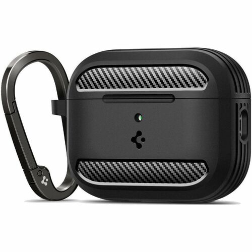 Spigen Rugged Armor Rugged Carrying Case Apple AirPods Pro 3 - Matte Black - Scratch Resistant, Fingerprint Resistant, Sho