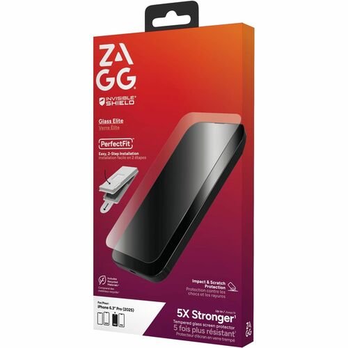 InvisibleShield Glass Elite. Markenkompatibilität: Apple, Kompatibilität: iPhone 17 Pro, Schutzfunktion: Bruchfest, Staubr