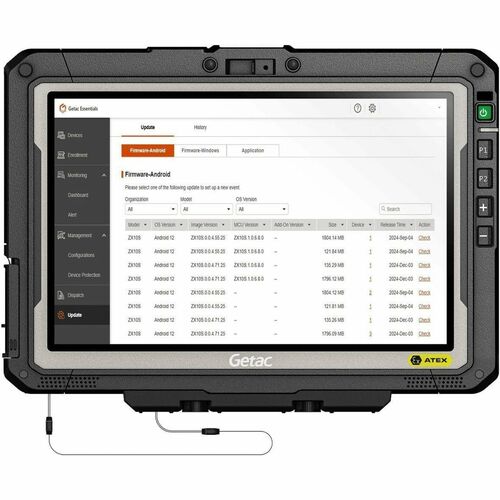 Getac ZX10-EX Robust Tablet - 25,7 cm (10,1 Zoll) WUXGA - Qualcomm QCS6490 - 8 GB - 256 GB - Kryo 670 Octa-Core 1,90 GHz -