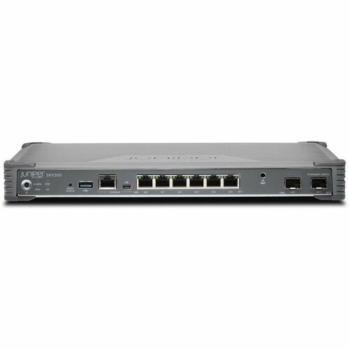 Juniper SRX SRX300 Router - 8 Ports - 6 RJ-45 Port(s) - Management Port - 2 SFP Slots - 4 GB - Gigabit Ethernet - Desktop