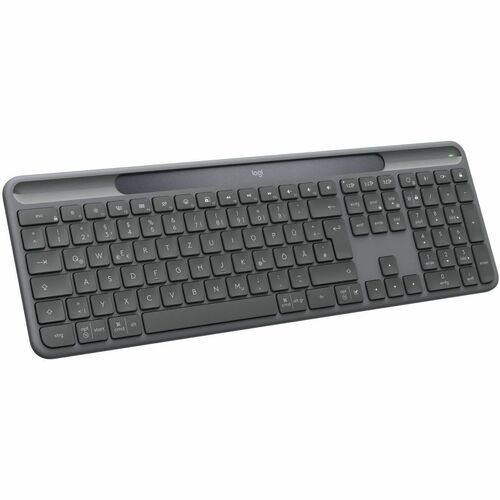 Logitech Signature Slim Solar+ K980 Keyboard - Full-size - Wireless Connectivity - USB Type C Interface - German - QWERTY 