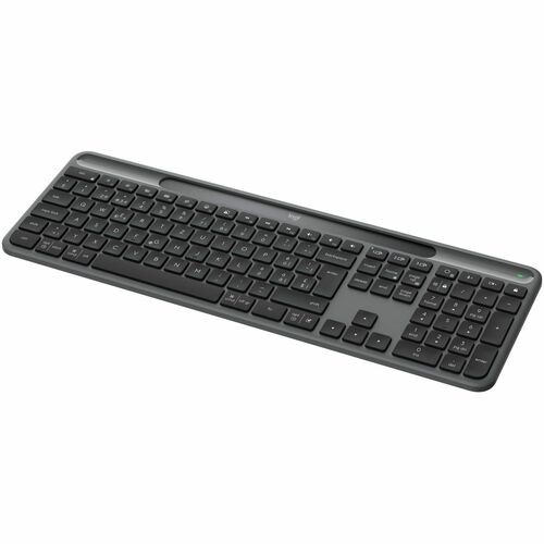 Logitech Signature Slim Solar+ K980 Keyboard - Full-size - Wireless Connectivity - USB Type A, USB Type C Interface - Germ