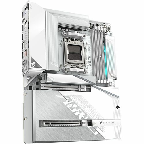 Aorus STEALTH X870 A STEALTH ICE Gaming Desktop Motherboard - AMD X870 Chipset - Socket AM5 - ATX - Ryzen 5, Ryzen 7 Proce