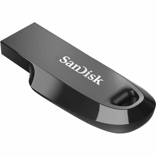SanDisk Ultra Curve SDCZ550-128G-I35 128 GB USB 3.2 (Gen 1), USB 3.0, USB 2.0 Flash Drive - Black - 100 MB/s Read Speed - 