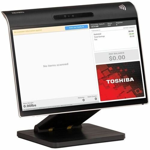Toshiba E40 POS Terminal - (Intel N-series N97 - 8 GB DDR5 SDRAM 256 GB PCI Express - 35.6 cm (14"") LCD TouchscreenGigabi