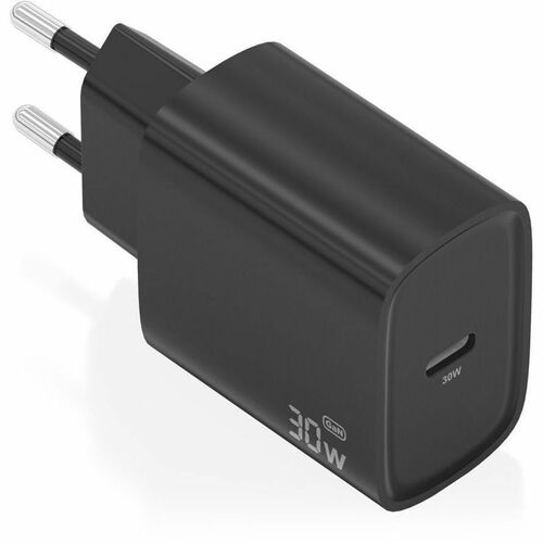 CARGADOR GAN 30W USB-C PD3.0 NEGRO