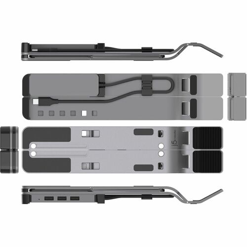 j5create Height Adjustable Notebook Stand - Up to 40.6 cm (16") Screen Support - 9.98 kg Load Capacity - 27.4 cm Height x 