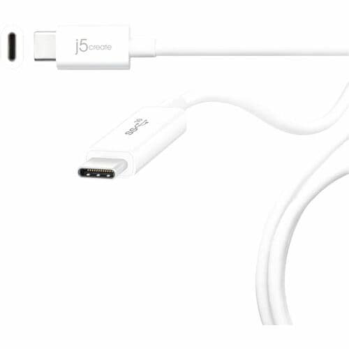 j5create 70.10 cm Coaxial Data Transfer Cable - First End: 1 x USB 3.1 type c - male - Second End: 1 x USB 3.1 type c - ma