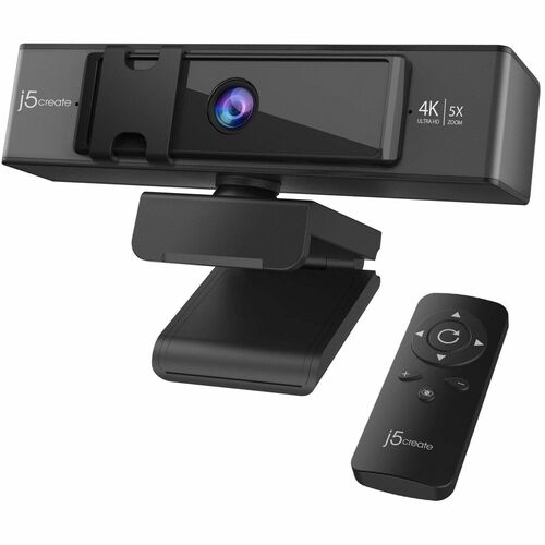 j5create JVCU435 Webcam - 8 Megapixel - 30 fps - Black, Silver - USB 2.0 Type A - 1 Each - 4K - 3840 x 2160 Video - CMOS S