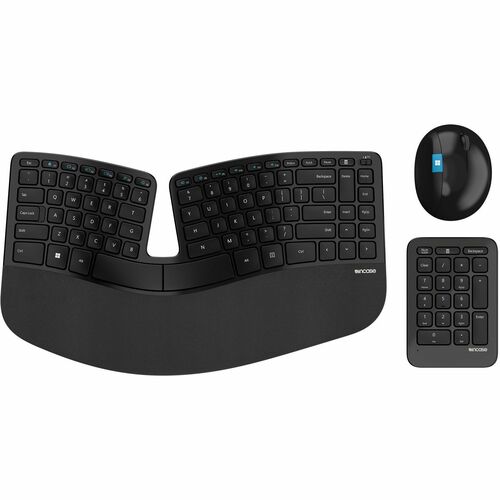 Incase Designed by Microsoft Sculpt Ergonomic Desktop Keyboard & Mouse - Wireless Keyboard - Wireless Mouse - BlueTrack - 