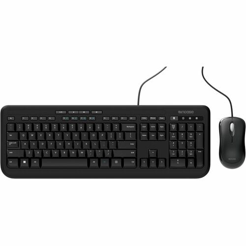 Incase Designed by Microsoft Wired Desktop 600 Keyboard & Mouse - USB Cable Keyboard - Keyboard/Keypad Color: Black - USB 