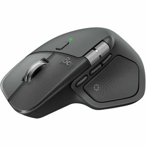 Logitech MX Master 4 Rato - Bluetooth/Radiofrequência - USB Tipo C, USB tipo A - Campo escuro - 8 Taste(n) - Grafite - Sem