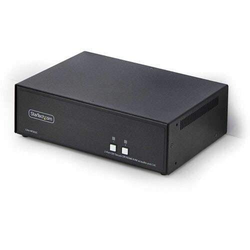 StarTech Secure 2-Port Dual-Monitor KVM Switch, HDMI or DisplayPort, 4K 60Hz, NIAP 4.0, CAC, Made in the USA - Securely co