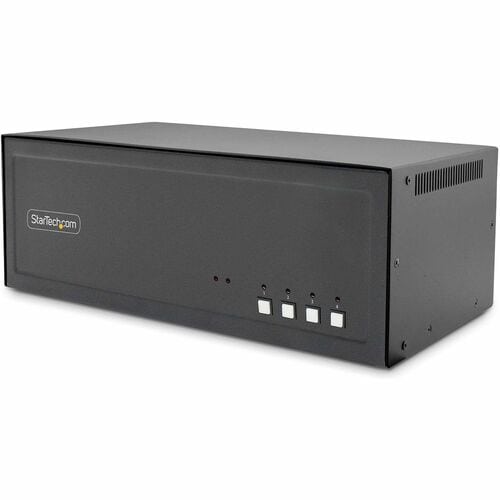 StarTech Secure 4-Port Quad-Monitor KVM Switch, DisplayPort, 4K 60Hz, NIAP 4.0 Desktop KVM, CAC, Metal Housing, Made in th