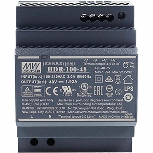2N Power Supply - DIN Rail Mountable - 120 V AC, 230 V AC Input - 48 V DC Output - LED indicator