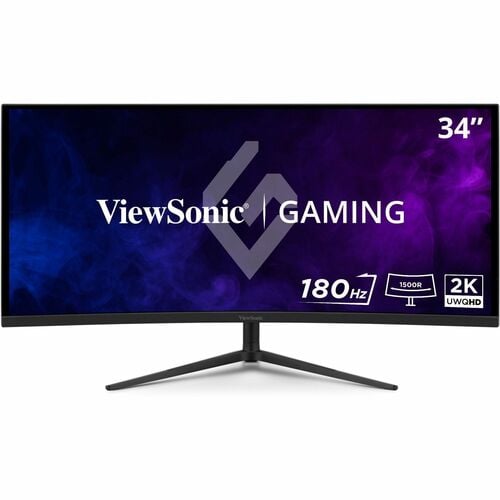 ViewSonic VX3418C-2K 34" Class UWQHD Curved Screen Gaming LED Monitor - 21:9 - Black - 86.4 cm (34") Viewable - Vertical A