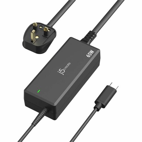 j5create JUP1265-FN 65 W Adaptador de CA - 1 Pack - Adaptador universal - 1 USB Tipo C - para PC Tablet, Smartphone, Noteb