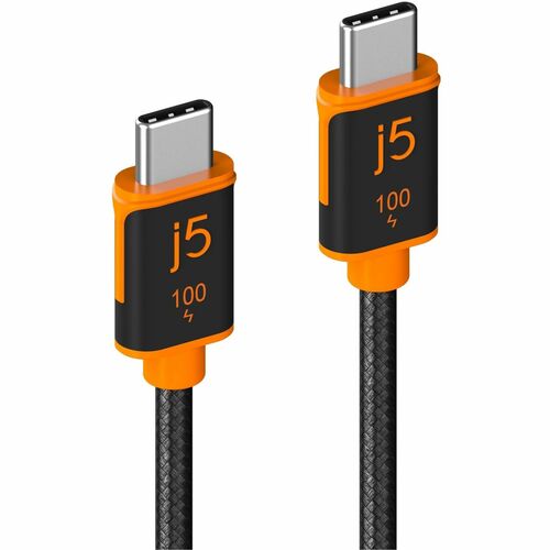 j5create JUCX25L30-N 3 m USB-C Cabo de transferência de dados - 1 - Cable for Tablet, Smartphone, Notebook, Computador sec