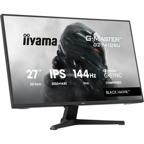 iiyama G-MASTER Black Hawk G2741QSU-B1 27" Class WQHD Gaming LCD Monitor - 16:9 - Matte Black - 68.6 cm (27") Viewable - I