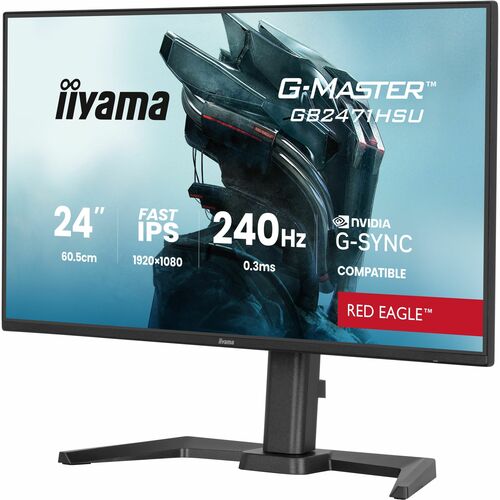 iiyama G-MASTER Red Eagle GB2471HSU-B1 24" Class Full HD Gaming LCD Monitor - 16:9 - Matte Black - 60.5 cm (23.8") Viewabl