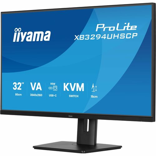 Moniteur LCD iiyama ProLite XB3294UHSCP-B1 32" Class 4K UHD - 16:9 - Noir mat - 80 cm (31,5") Viewable - Vertical Alignmen