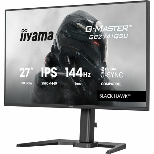 Moniteur de jeu LCD iiyama G-MASTER Black Hawk GB2741QSU-B1 27" Class WQHD - 16:9 - Noir mat - 68,6 cm (27") Viewable - Te