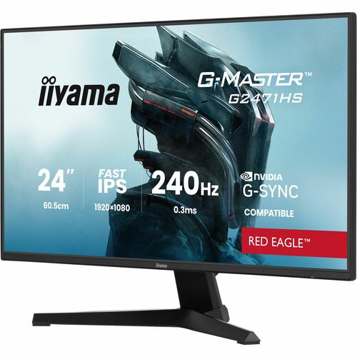 Moniteur de jeu LCD iiyama G-MASTER Red Eagle G2471HS-B1 24" Class Full HD - 16:9 - Noir mat - 60,5 cm (23,8") Viewable - 