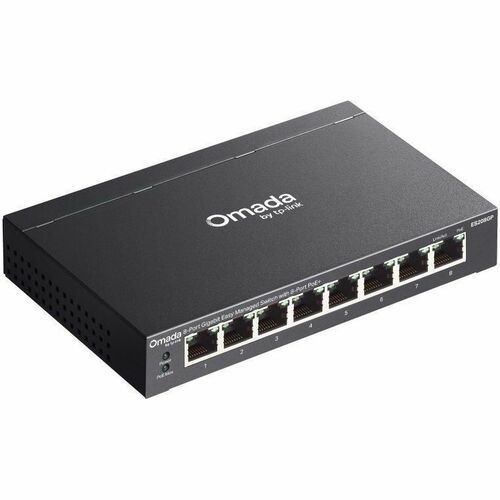 Commutateur Ethernet Omada ES208GP 8 Ports Gérable - Gigabit Ethernet - 10/100/1000Base-T - 2 Couche supportée - 64 W Budg