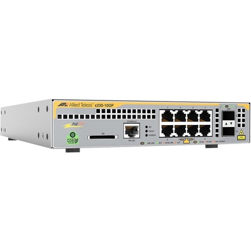 Allied Telesis x230 x230-10GP 8 Ports Manageable Layer 3 Switch - Gigabit Ethernet - 1000Base-X - 3 Layer Supported - Modu