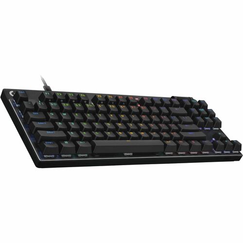 Logitech G PRO X TKL RAPID 游戏键盘 - 袖珍的 - 电缆 连接 - USB 接口 - RGB LED - QWERTY 布局 - 黑 - 磁力 按键开关 - 87 Key(s) - 游戏模式 热键 - Windows