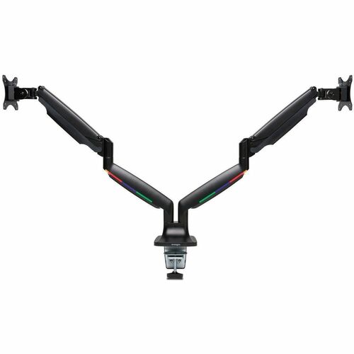 One-Touch Height Adjustable Dual Monitor Arm - Black