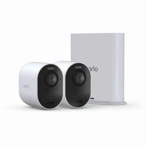 Arlo Ultra 8 Megapixel Outdoor Night Vision Wireless, Wired Video Surveillance System - Camera, Smart Hub - 2 Camera(s) - 