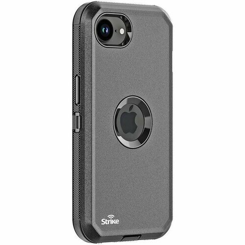 Strike Rugged Case For Apple iPhone 16e (Black) - For Apple iPhone 16e Smartphone - Texture - Black - Drop Resistant, Shoc