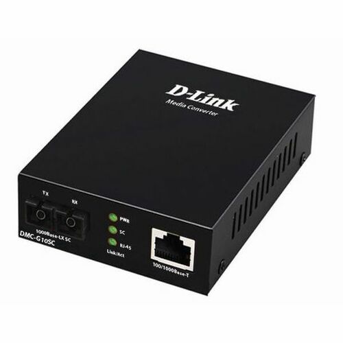 D-Link DMC-G10SC Transceiver/Media Converter - 2 Port(s) - 1 x Network (RJ-45) - 1 x SC - Duplex SC Port - Twisted Pair, O