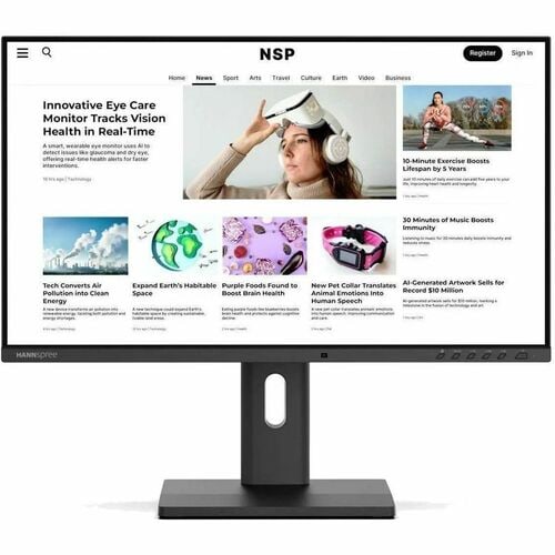 Hannspree EB241CJB 24" Class Full HD LED Monitor - 16:9 - 60.5 cm (23.8") Viewable - Twisted nematic (TN) - LED Backlight 