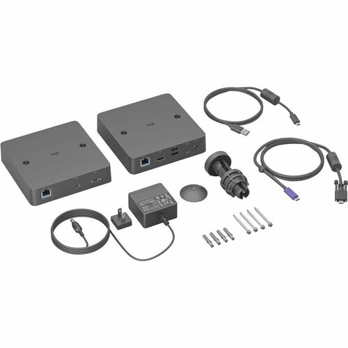 Logitech Transmisor de vídeo (emisor/receptor) - Cableado - 2 x Red (RJ-45) - 5 x USB - 1 x Salida HDMI - 2160p - 3840 x 2