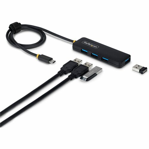 StarTech.com Hub USB-C à 4 Ports, 5 Gbps, Alimenté par Bus, Mini-Hub USB-C vers 4x USB-A, Câble Hôte Extra Long de 61 cm, 