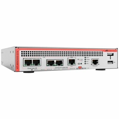 Allied Telesis Secure ARX200S-GTX Network Security/Firewall Appliance - 5 Port - 10 Gigabit Ethernet, - Fast Ethernet, - G