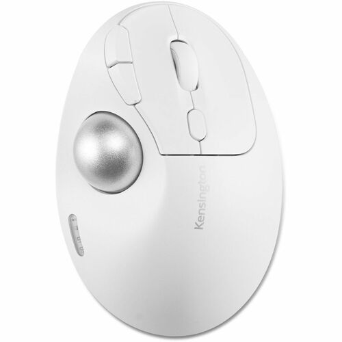 Kensington Pro Fit Ergo TB450 Trackball - Optical - Wireless - Bluetooth/Radio Frequency - 2.40 GHz - White - USB - 1600 d