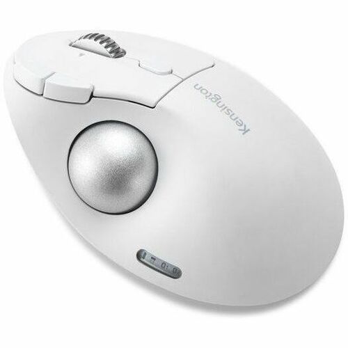 Kensington Pro Fit Ergo TB550 Trackball - Optical - Wireless - Bluetooth/Radio Frequency - 2.40 GHz - Rechargeable - White
