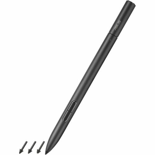 Asus Pen 2.0 SA203H Bluetooth Stylus - 1 - Active - Replaceable Stylus Tip - Plastic, Metal - Black - Notebook, Tablet PC,