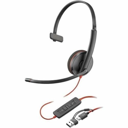 HPE Ingram Micro Sourcing Blackwire C3210 Headset - Mono - USB Type A - Wired - 20 Hz to 20 kHz - Over-the-head - Monaural