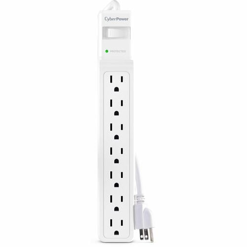 CyberPower CSB706W Essential 7 - Outlet Surge Protector with 1800 J Surge Suppression - Clamping Voltage 800V, 6 ft Cord, 