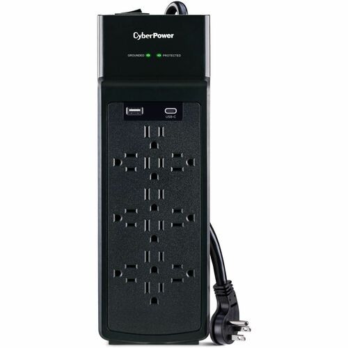 CyberPower CSP1206UC Home Office 12 - Outlet Surge Protector with 3000 J Surge Suppression - Clamping Voltage 800V, 6 ft C
