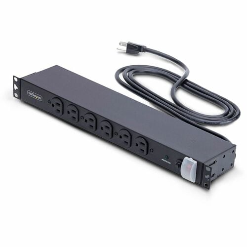 StarTech.com 14-Outlet Rackmount PDU, 1U Server Power Strip, 6x Front and 8x Rear Ports, Mounted Power Distribution Unit f
