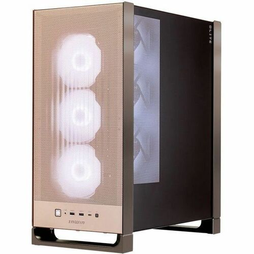 In Win DLITE IW-CS-DLITEBRO-4XM120 Computer Case - ATX Motherboard Supported - Mid-tower - Mesh, SPCC, Tempered Glass, Alu