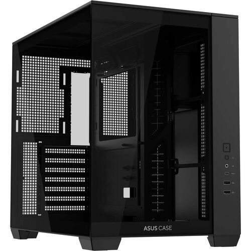 ASUS A32 Black ATX dual-chamber case with panoramic design supporting up to 420mm graphics cards in length 360mm radiators