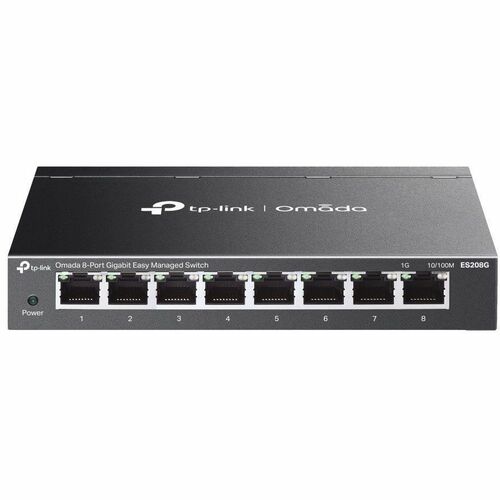 Omada ES208G 8 Anschlüsse Verwaltbar Ethernet-Switch - Gigabit-Ethernet - 10/100/1000Base-T - 2,70 W Stromverbrauch - Verd